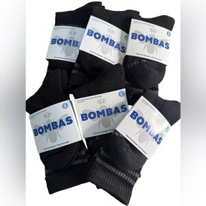 6 PACK BOMBAS CALF CREW SOCKS SIZE SMALL UNISEX